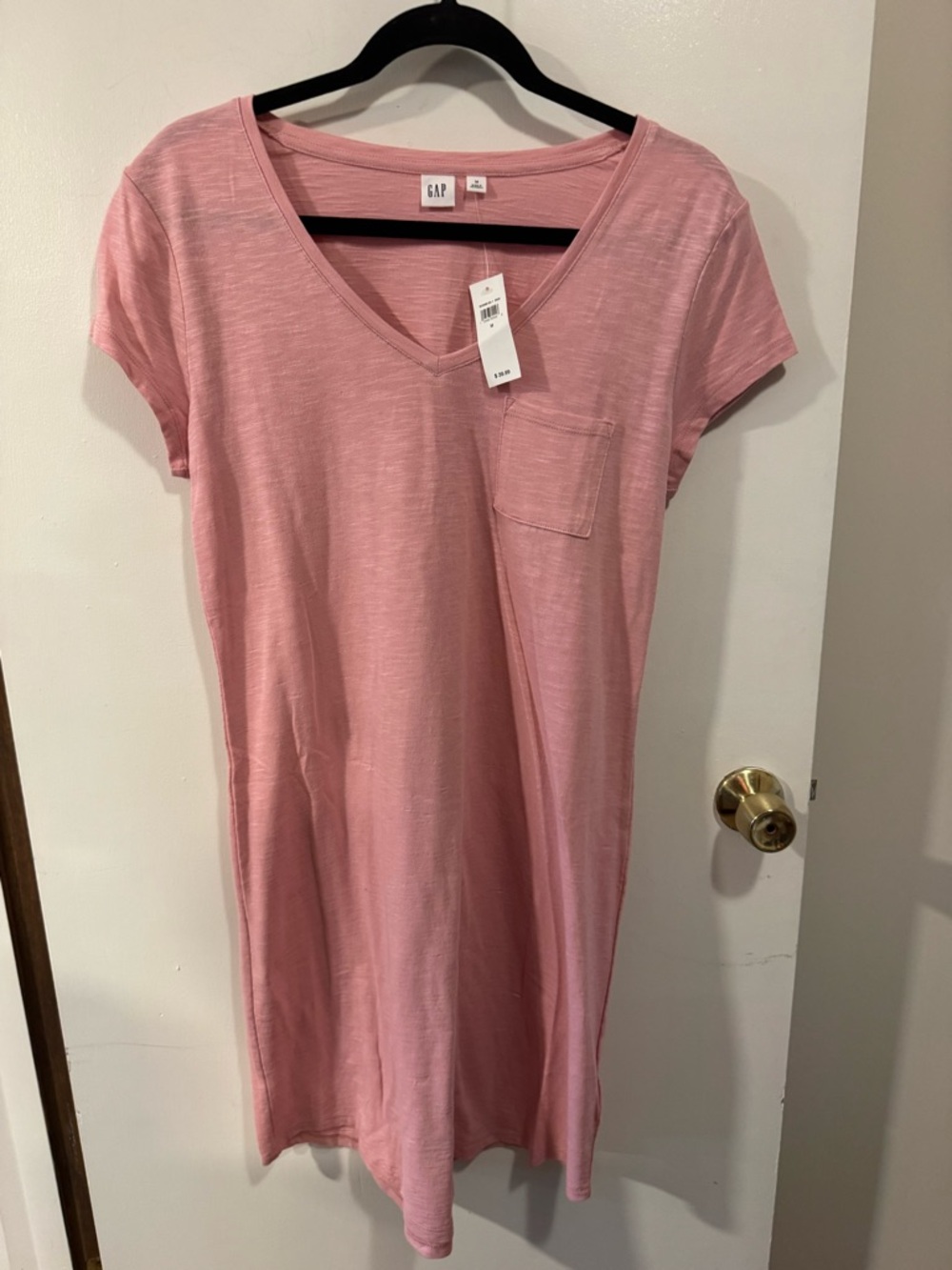 NWT Women’s GAP V-Neck Shirt Dress - Pink Blush - Size Medium